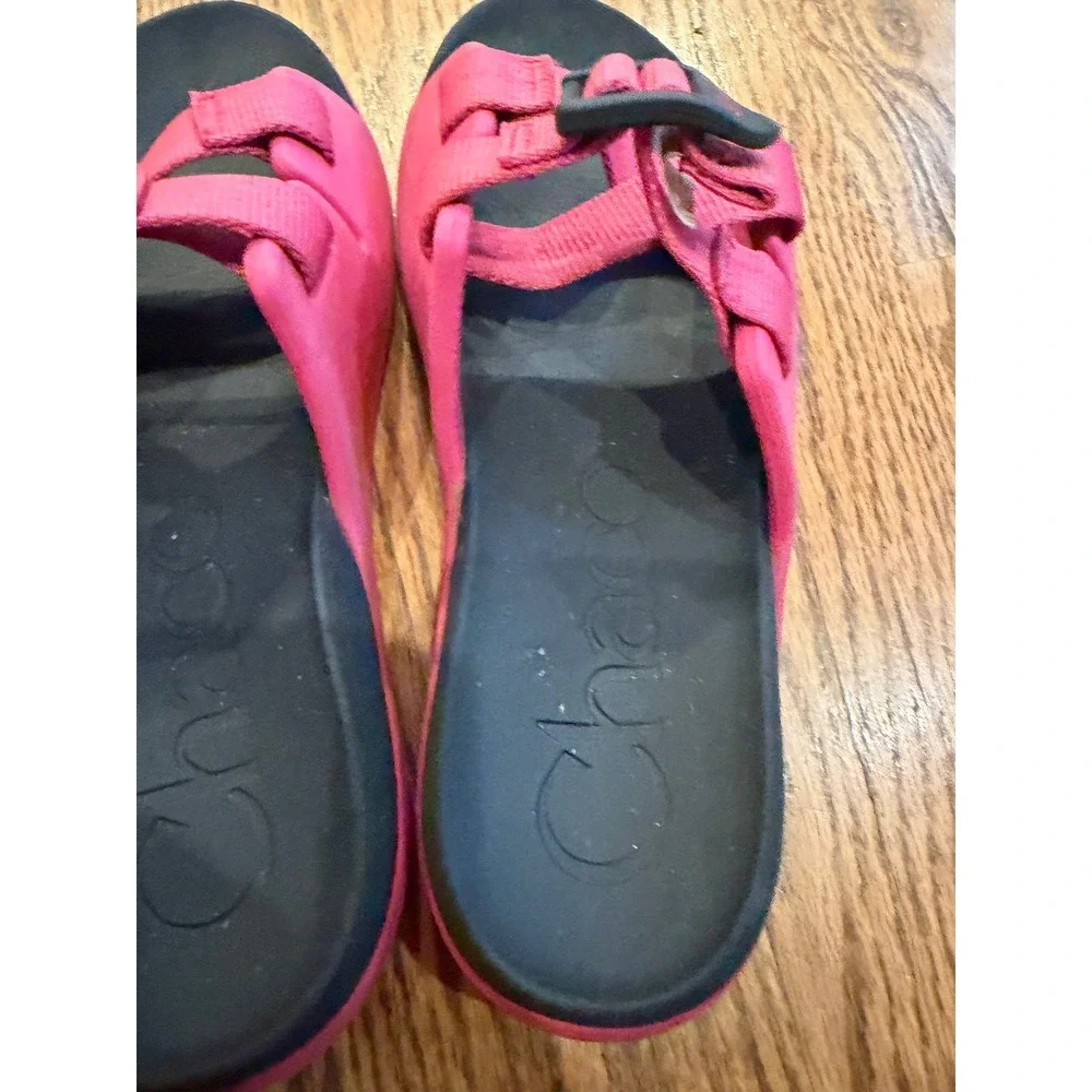 Chaco Chillos Slide Sandals Kids Size 3 Pink Adjustable Straps Lightweight